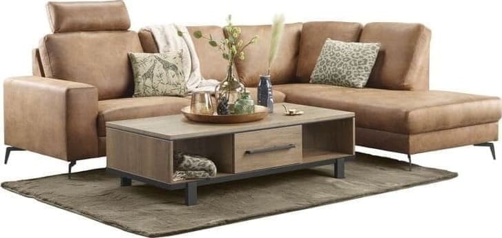 Pronto Wonen Salontafel Adanti 135x67 barley Zwart Salontafel