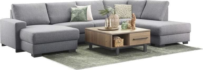 Pronto Wonen Salontafel Adanti 90x90 barley Zwart Salontafel