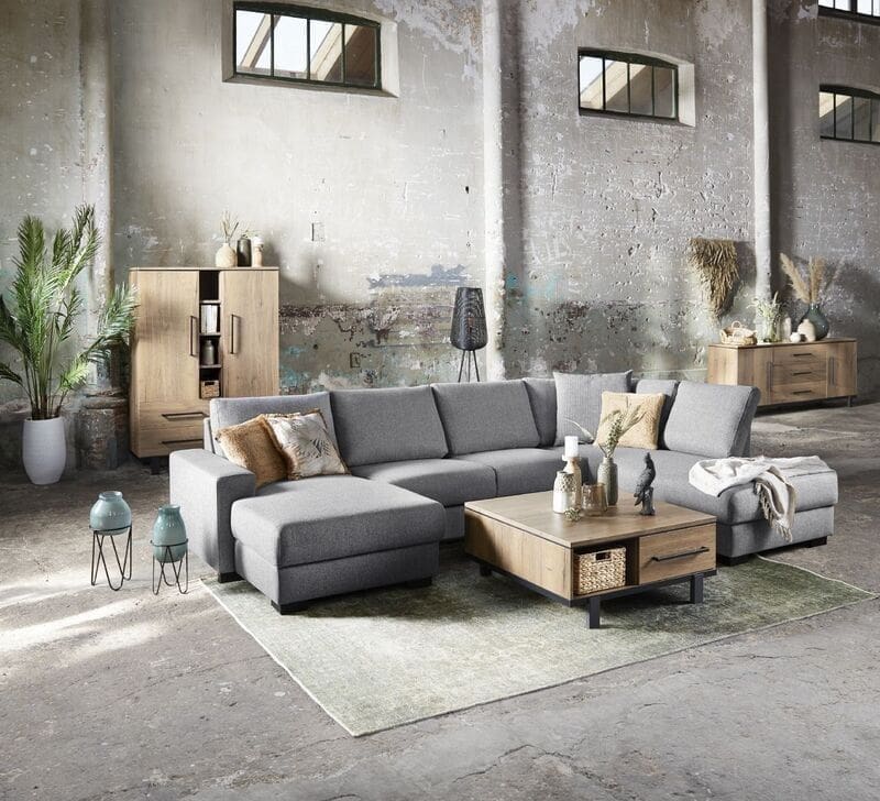 Pronto Wonen Salontafel Adanti 90x90 barley Zwart Salontafel
