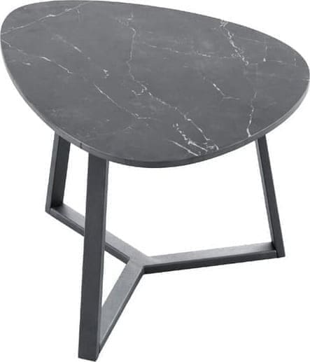 Pronto Wonen Salontafel Lineto (h37 Cm) keramiek zwart Zwart Salontafel