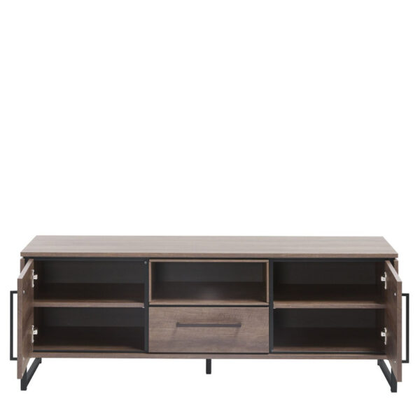 Pronto Wonen TV-meubel Scuro (137 Cm) dark almond decor Zwart Tv-meubel|Tv-dressoir