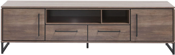 Pronto Wonen TV-meubel Scuro (182 Cm) dark almond decor Zwart Tv-meubel|Tv-dressoir