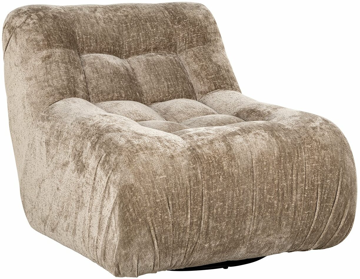 Richmond Interiors Draaifauteuil Rosy taupe chenille Taupe Fauteuil