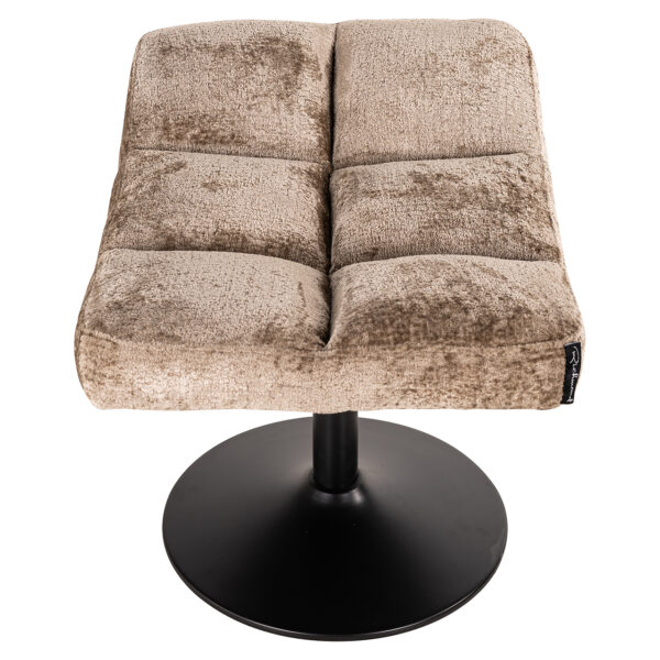 Richmond Interiors Poef Sydney taupe chenille Taupe Fauteuil