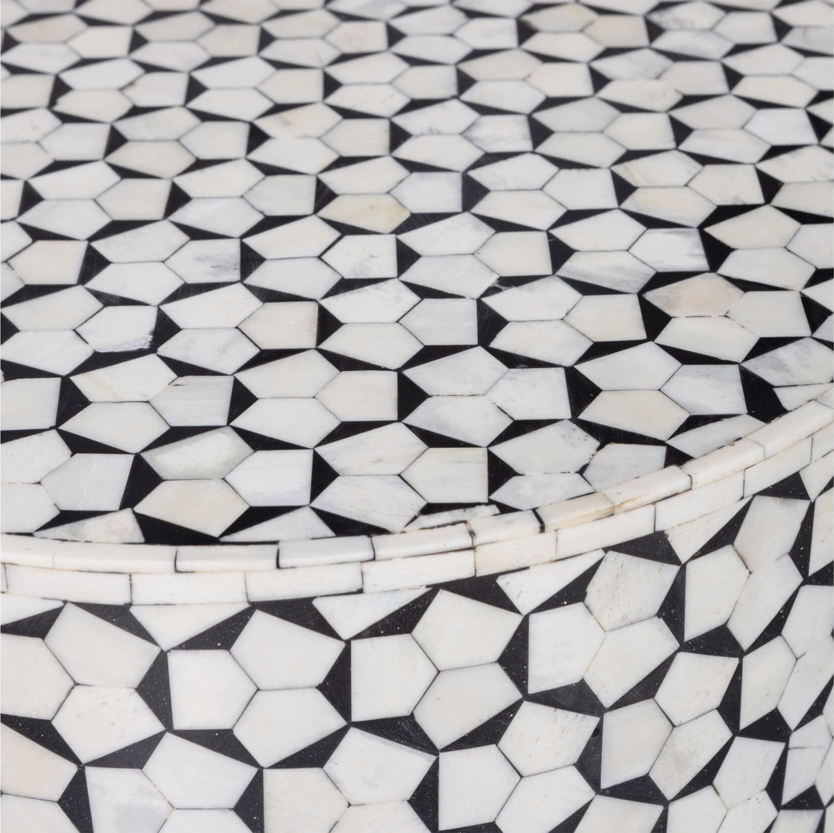 WOOOD Exclusive Neva Sidetable Zwart/wit Zwart