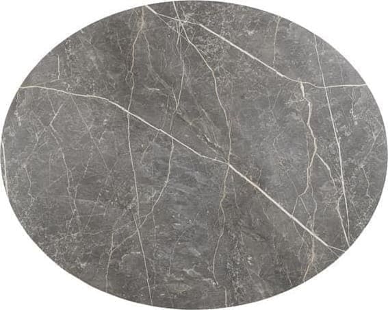 Xooon Arabax eetkamertafel - rond - 150 x 120 cm - lichtgrijs Grijs Eettafel
