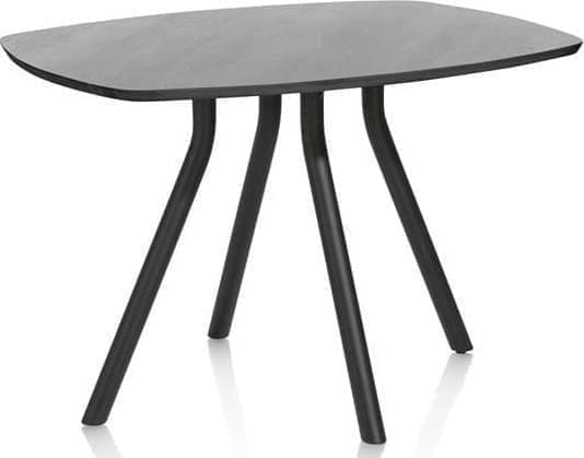 Xooon Arvada bartafel 160 x 100 cm. - ovaal - centrale poot kort - onyx Zwart Eettafel