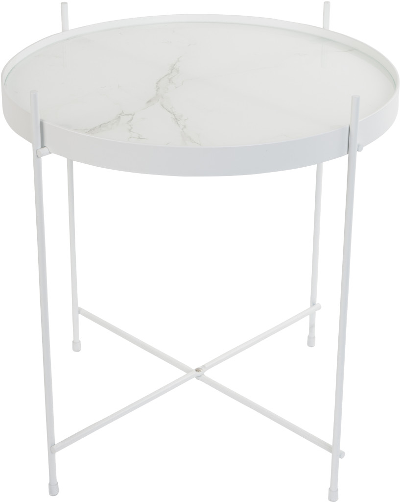 Zuiver - Side Table Cupid Marble White - Wit
