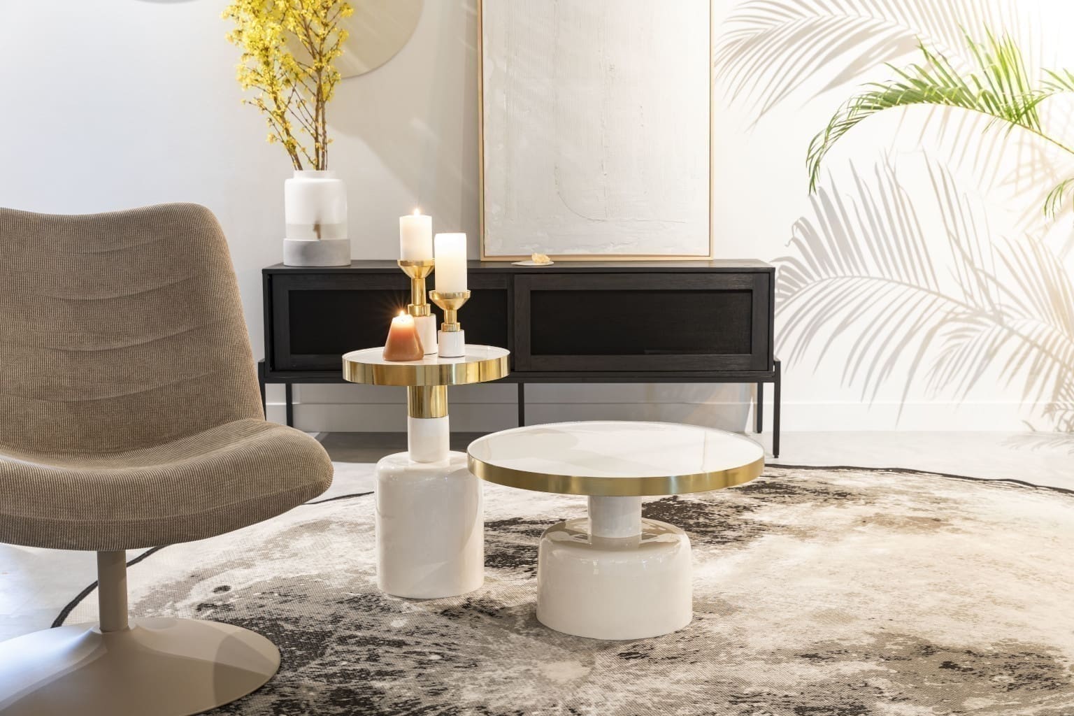 Bijzettafel Glam White Zuiver ZVR2300178