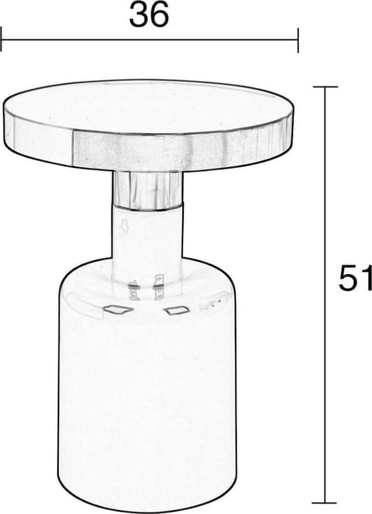 Bijzettafel Glam White Zuiver Bijzettafel ZVR2300178