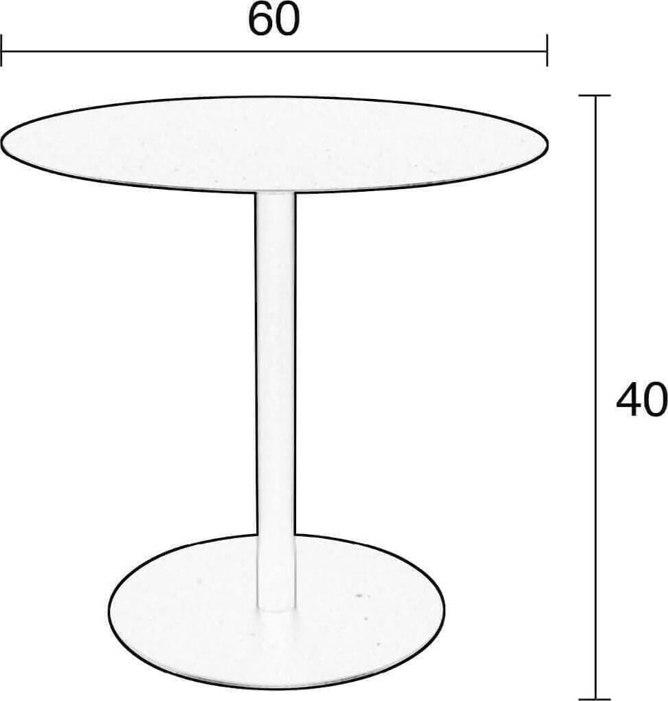 Bijzettafel Snow - Black - Round - M - Afbeelding 6