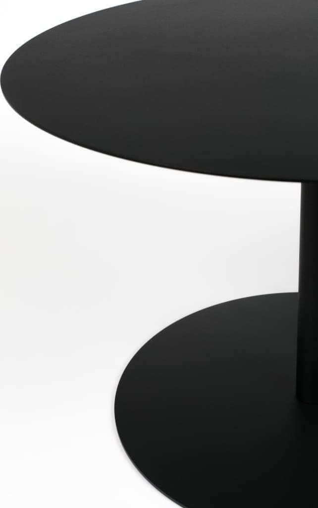 Bijzettafel Snow Black Round M Zuiver ZVR2300150