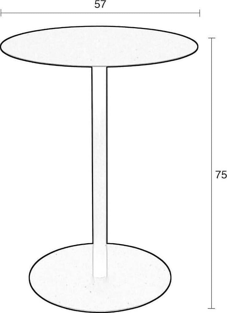 Bistro Tafel Snow Black Zuiver ZVR2100101
