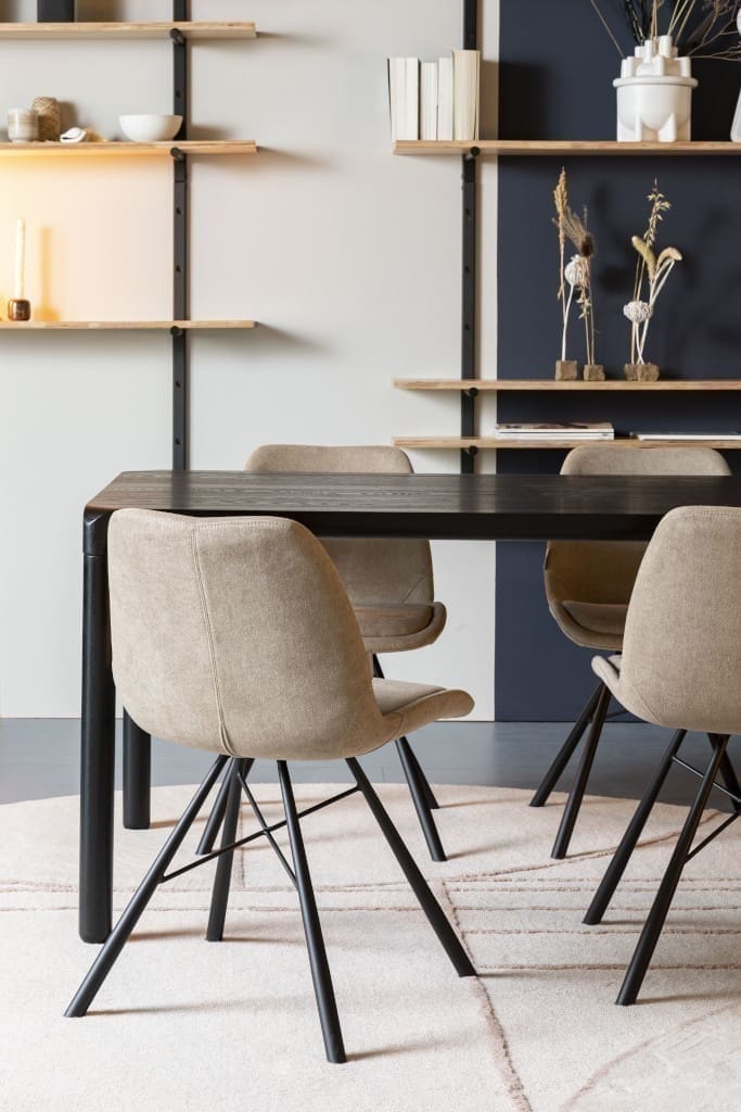 Tafel Storm 220x90 Black Zuiver Eettafel ZVR2100070