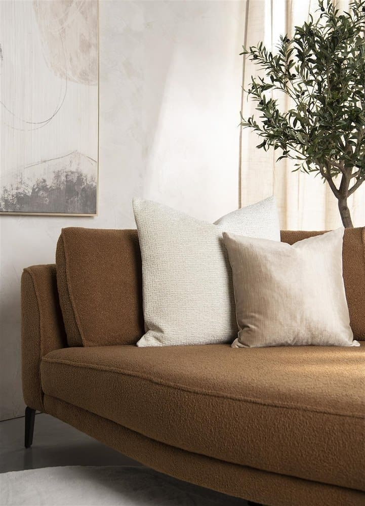 COCO maison BeautiQ - Chic kussen 60x60cm - creme Beige|Wit Sierkussen