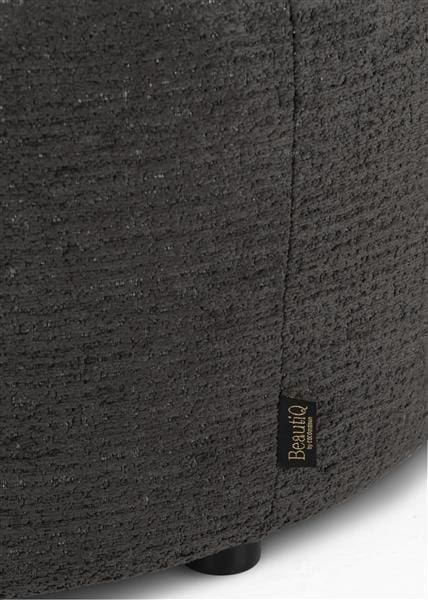 COCO maison BeautiQ - Chic poef - rond 80 cm - antraciet Antraciet Woonaccessoire