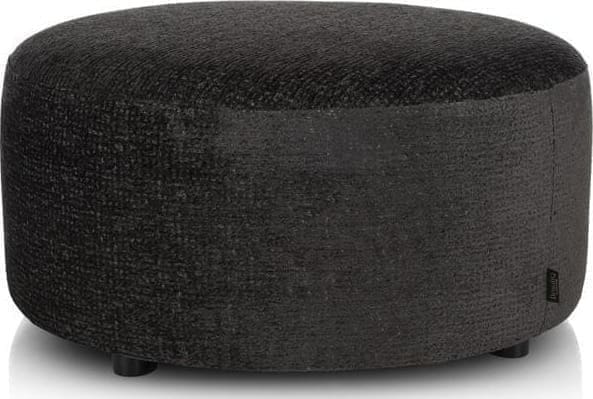 COCO maison BeautiQ - Chic poef - rond 80 cm - antraciet Antraciet Woonaccessoire