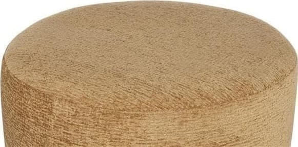 COCO maison BeautiQ - Chic poef - rond 80 cm - okergeel Geel Woonaccessoire