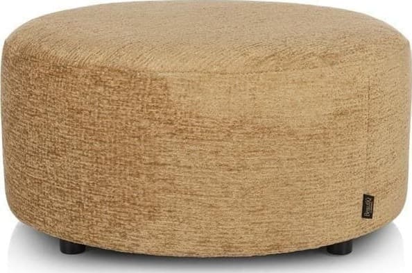 COCO maison BeautiQ - Chic poef - rond 80 cm - okergeel Geel Woonaccessoire