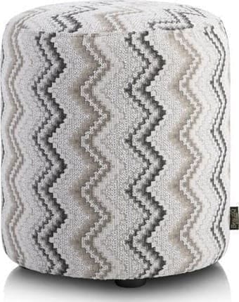 COCO maison BeautiQ - Lush poef - rond 42 cm - antraciet Antraciet Woonaccessoire
