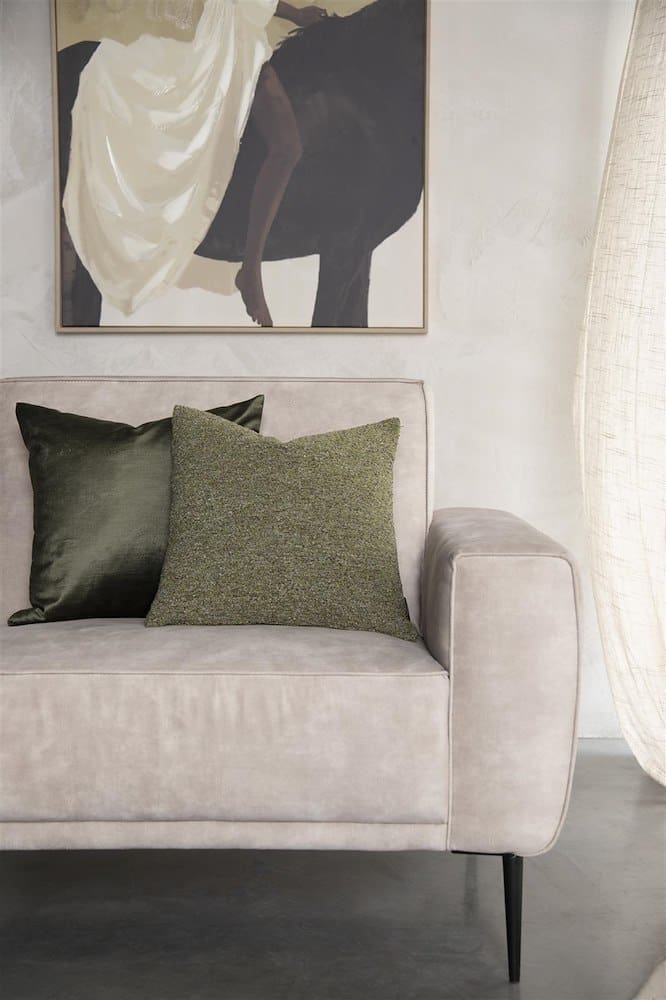 COCO maison BeautiQ - Class kussen 45x45cm - olijf Groen Sierkussen