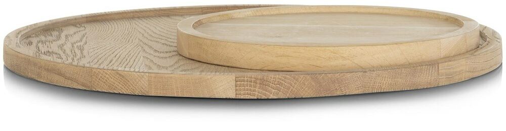 COCO maison Lux dienblad - set van 2 - diameter 30 + 50 cm - naturel Naturel Woonaccessoire