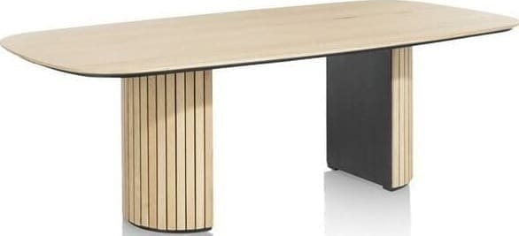 Henders & Hazel Pavie eetkamertafel - ovaal - 270 x 120 cm. (houten poot) - natural Naturel Eettafel