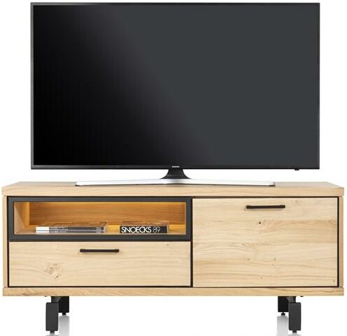 Henders & Hazel Ridgefield lowboard 140 cm - 2-laden + 1-niche (+ LED) - natural Naturel Tv-meubel|Tv-dressoir