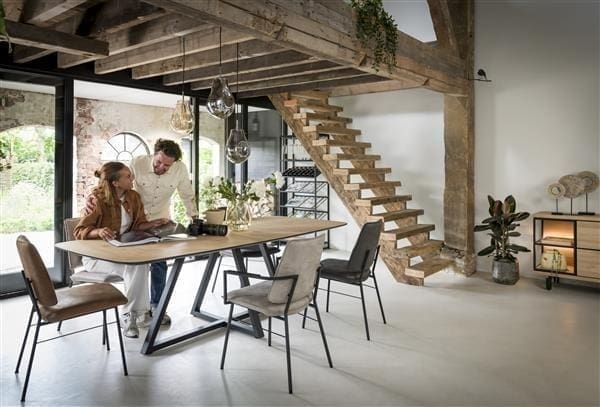 Henders & Hazel Ridgefield lowboard 170 cm - 2-laden + 1-niche (+ LED) - natural Naturel Tv-meubel|Tv-dressoir