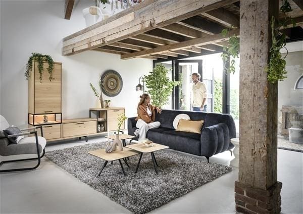 Henders & Hazel Ridgefield lowboard 170 cm - 2-laden + 1-niche (+ LED) - natural Naturel Tv-meubel|Tv-dressoir