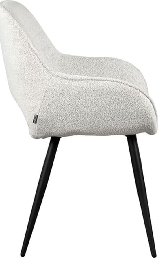 LABEL51 Eetkamerstoel Fer - Crème - Boucle Beige Eetkamerstoel