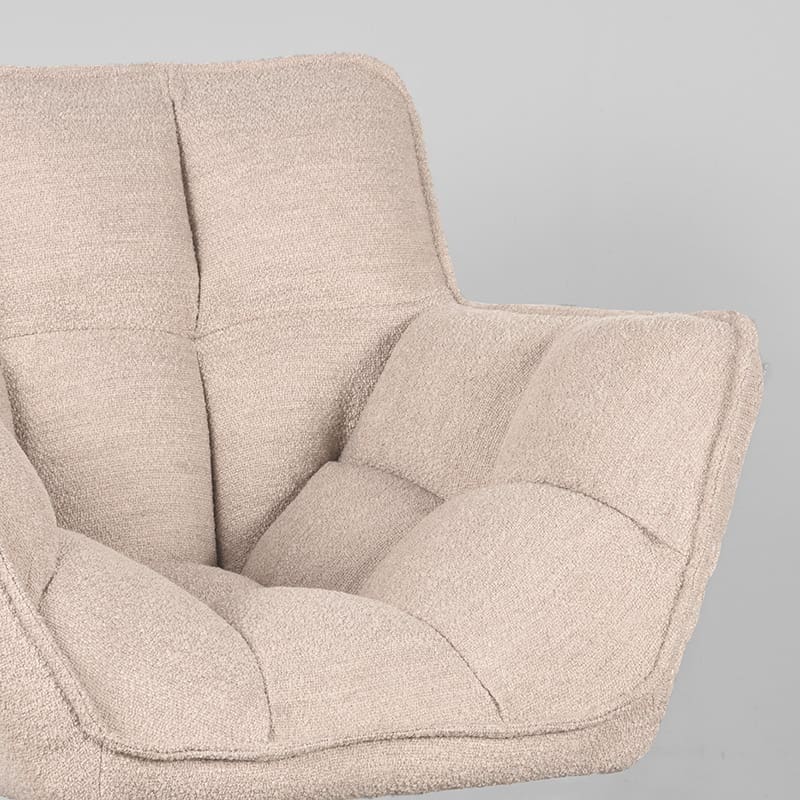LABEL51 Fauteuil Ian - Naturel - Boucle Naturel Fauteuil