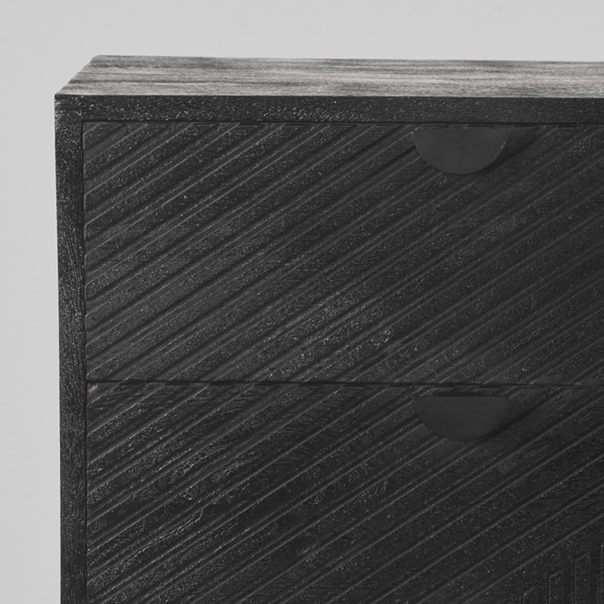 LABEL51 Ladekast Cotia - Zwart - Mangohout Zwart Ladekast