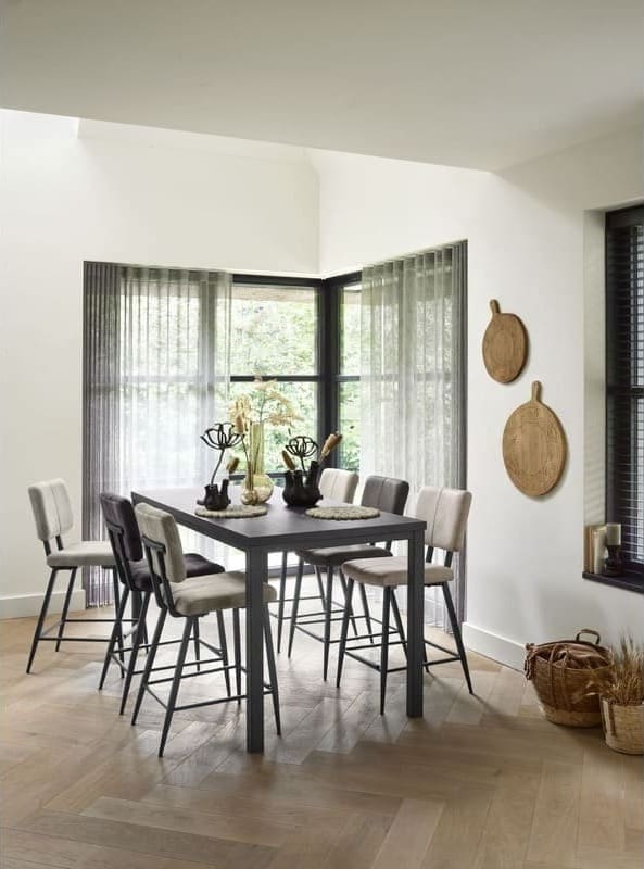 Pronto Wonen Barkruk Gento clay Taupe|Bruin Eetkamerstoel
