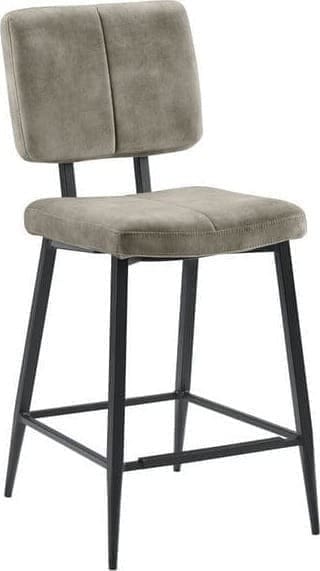 Pronto Wonen Barkruk Gento clay velvet Taupe|Bruin Eetkamerstoel