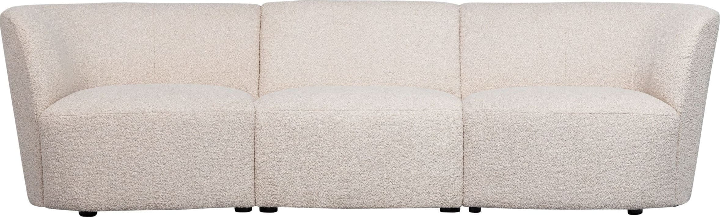 WOOOD Exclusive Coco 3-zitsbank Bouclé Creme Beige