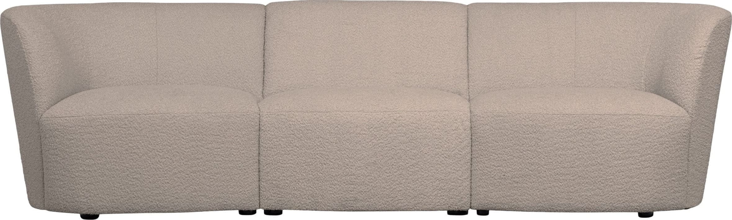 WOOOD Exclusive Coco 3-zitsbank Bouclé Zand Beige|Bruin
