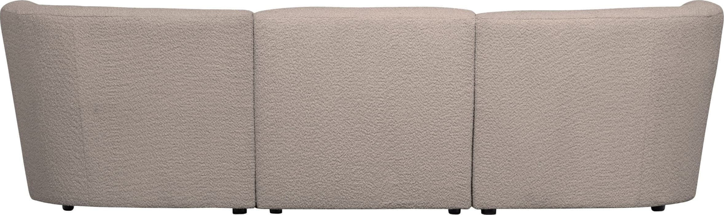 WOOOD Exclusive Coco 3-zitsbank Bouclé Zand Beige|Bruin