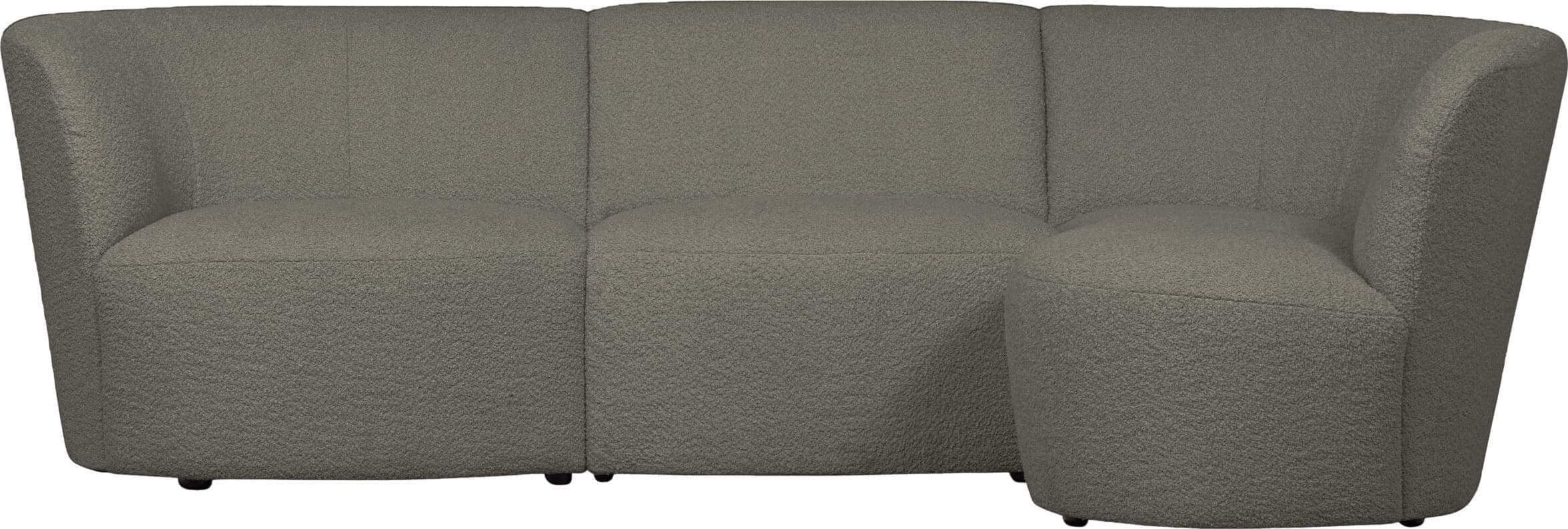 WOOOD Exclusive Coco 3-zitsbank Ronding Rechts Bouclé Warm Groen Groen