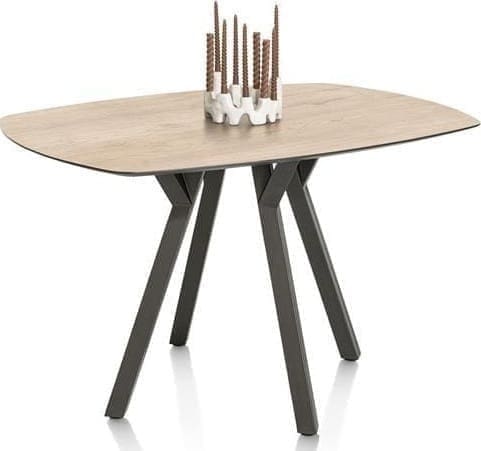 Xooon Minato bartafel - ovaal - 150 x 105 cm. (hoogte: 92 cm.) - light natural oak Naturel|Bruin Eettafel