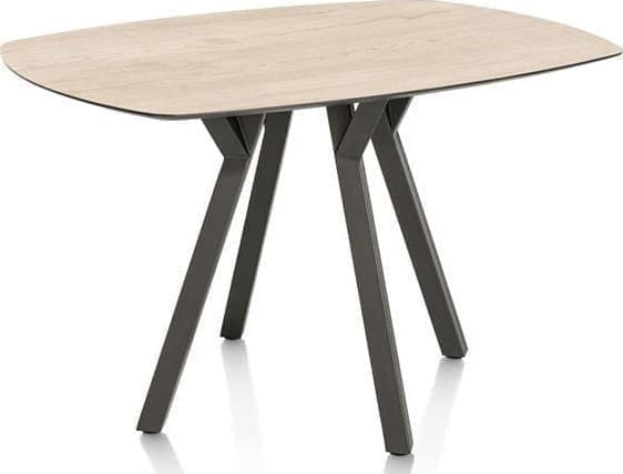 Xooon Minato bartafel - ovaal - 150 x 105 cm. (hoogte: 92 cm.) - light natural oak Naturel|Bruin Eettafel