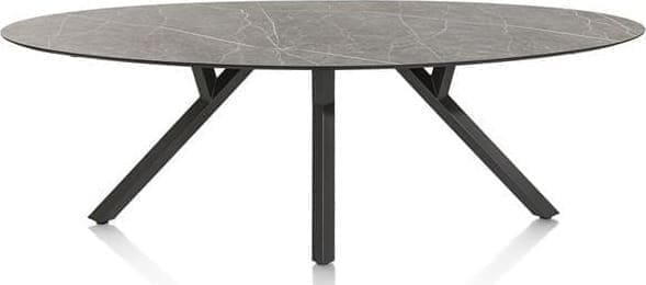 Xooon Minato eetkamertafel - ellips - 240 x 110 cm. - lichtgrijs Grijs Eettafel