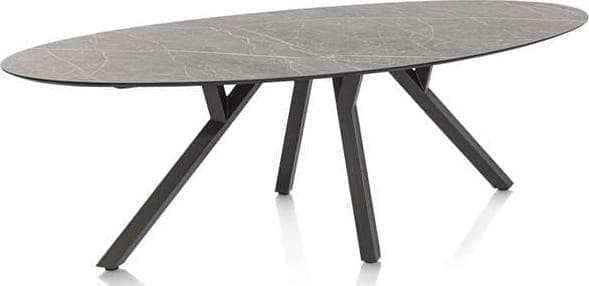 Xooon Minato eetkamertafel - ellips - 240 x 110 cm. - lichtgrijs Grijs Eettafel