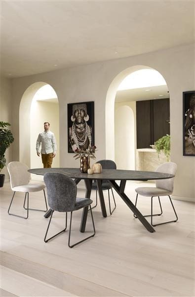 Xooon Minato eetkamertafel - ovaal - 150 x 105 cm. - light natural oak Naturel|Bruin Eettafel