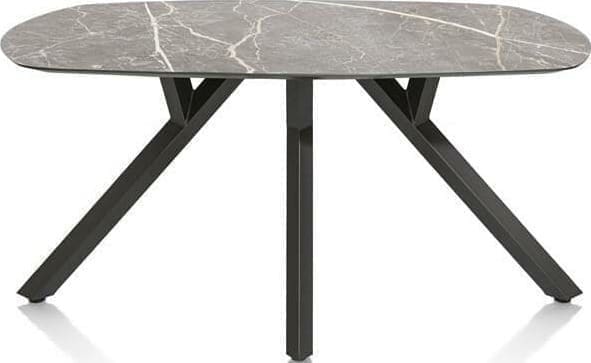 Xooon Minato eetkamertafel - ovaal - 200 x 105 cm. - lichtgrijs Grijs Eettafel