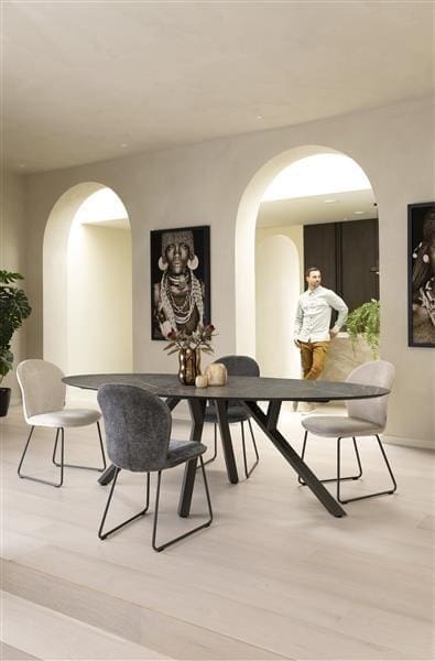 Xooon Minato eetkamertafel - ovaal - 200 x 105 cm. - light natural oak Naturel|Bruin Eettafel