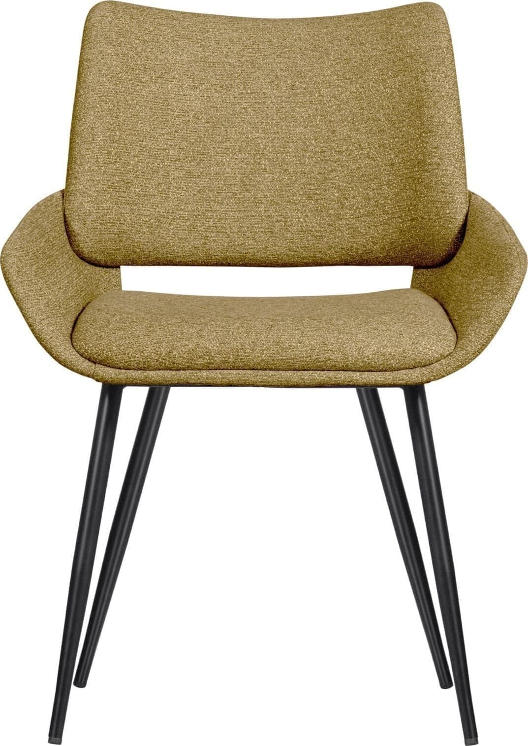 BePureHome Parade Eetkamerstoel Melange Stof Mosterd Cognac|Geel