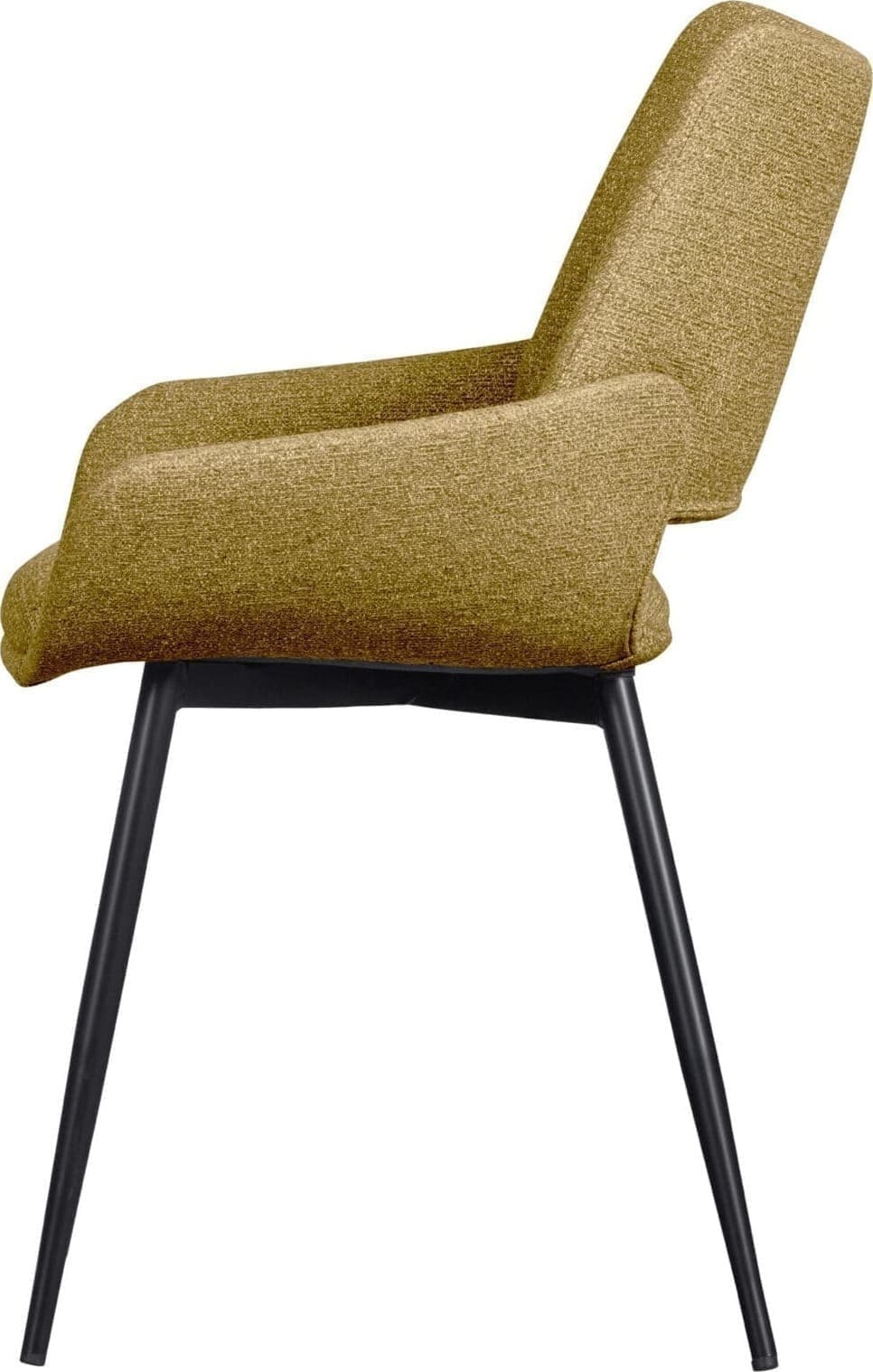 BePureHome Parade Eetkamerstoel Melange Stof Mosterd Cognac|Geel