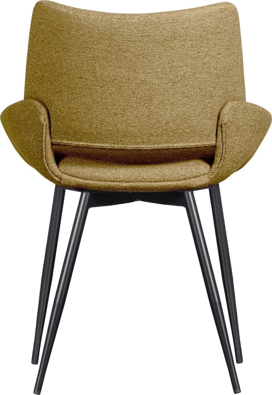BePureHome Parade Eetkamerstoel Melange Stof Mosterd Cognac|Geel