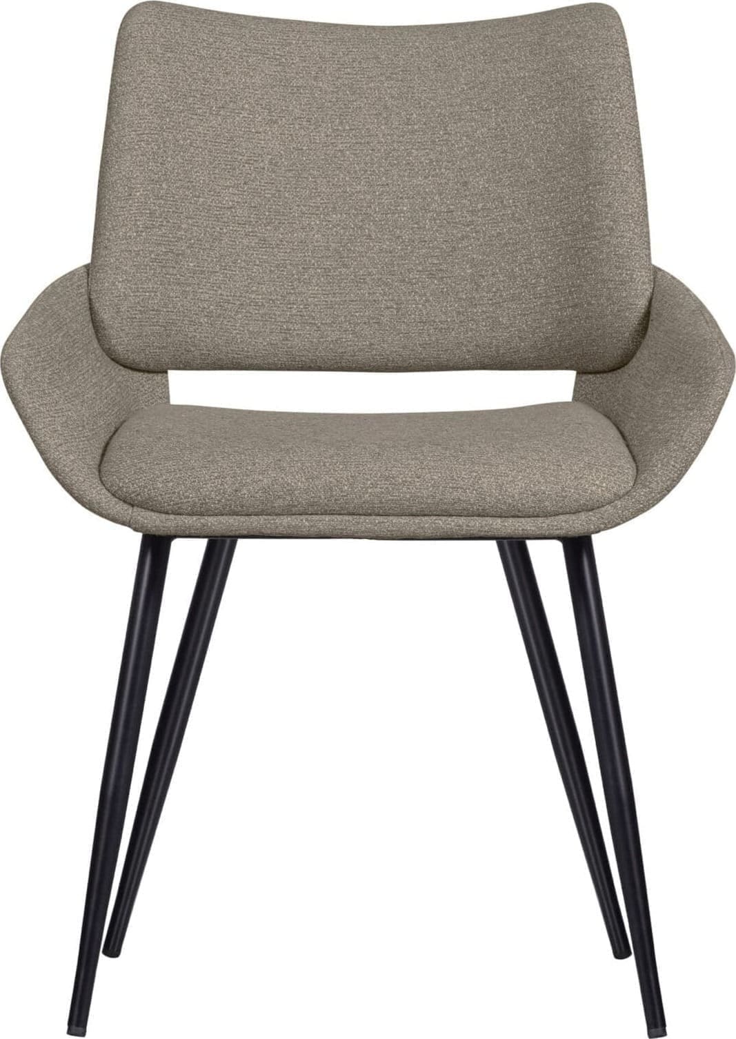 BePureHome Parade Eetkamerstoel Melange Stof Zand Beige|Bruin